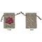 Watercolor Peonies Small Burlap Gift Bag - Front Approval