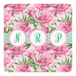 Watercolor Peonies Square Decal - XLarge (Personalized)