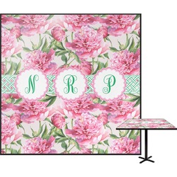 Watercolor Peonies Square Table Top - 24" (Personalized)