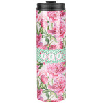 Watercolor Peonies Stainless Steel Skinny Tumbler - 20 oz (Personalized)