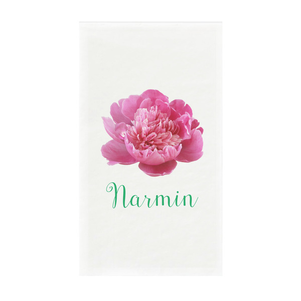 Custom Watercolor Peonies Guest Paper Towels - Full Color - Standard