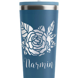 Watercolor Peonies RTIC Everyday Tumbler with Straw - 28oz (Personalized)