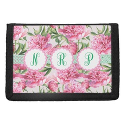 Watercolor Peonies Trifold Wallet (Personalized)