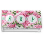 Watercolor Peonies Vinyl Checkbook Cover (Personalized)