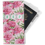 Watercolor Peonies Travel Document Holder