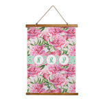 Watercolor Peonies Wall Hanging Tapestry - Tall (Personalized)