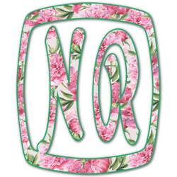 Watercolor Peonies Monogram Decal - Small (Personalized)