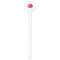 Watercolor Peonies White Plastic 7" Stir Stick - Round - Single Stick