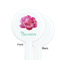 Watercolor Peonies White Plastic 7" Stir Stick - Single Sided - Round - Front & Back