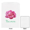 Watercolor Peonies White Treat Bag - Front & Back View