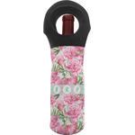 Watercolor Peonies Wine Tote Bag (Personalized)