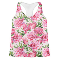 Watercolor Peonies Womens Racerback Tank Top - X Large