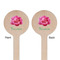 Watercolor Peonies Wooden 7.5" Stir Stick - Round - Double Sided - Front & Back