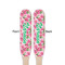 Watercolor Peonies Wooden Food Pick - Paddle - Double Sided - Front & Back