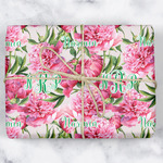 Watercolor Peonies Wrapping Paper (Personalized)
