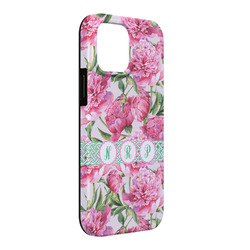 Watercolor Peonies iPhone Case - Rubber Lined - iPhone 13 Pro Max (Personalized)