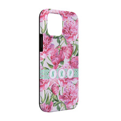 Watercolor Peonies iPhone Case - Rubber Lined - iPhone 13 Pro (Personalized)