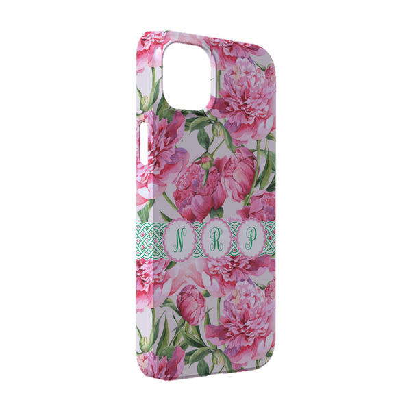 Custom Watercolor Peonies iPhone Case - Plastic - iPhone 14 (Personalized)