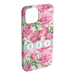 Watercolor Peonies iPhone Case - Plastic - iPhone 15 Plus (Personalized)