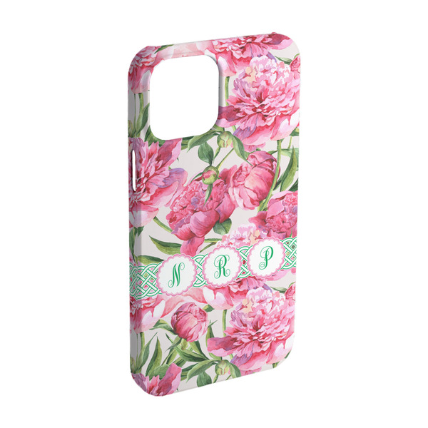 Custom Watercolor Peonies iPhone Case - Plastic - iPhone 15 Pro (Personalized)