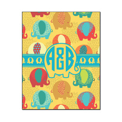 Cute Elephants Wood Print - 16x20 (Personalized)