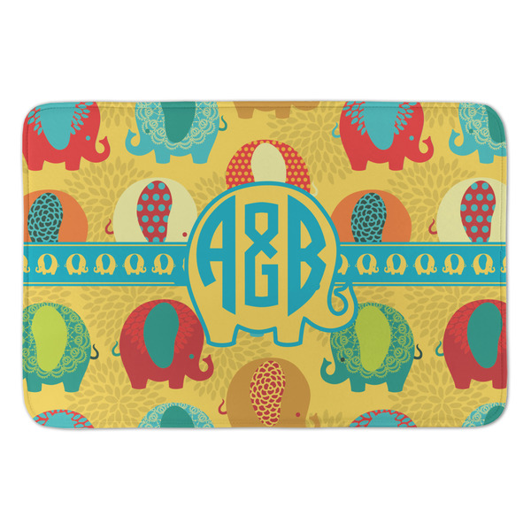 Custom Cute Elephants Anti-Fatigue Kitchen Mat (Personalized)