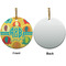 Cute Elephants Ceramic Flat Ornament - Circle Front & Back (APPROVAL)