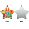 Cute Elephants Ceramic Flat Ornament - Star Front & Back (APPROVAL)