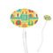 Cute Elephants Clear Plastic 7" Stir Stick - Oval - Closeup