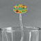 Cute Elephants Clear Plastic 7" Stir Stick - Oval - Main