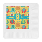 Cute Elephants Embossed Decorative Napkins (Personalized)