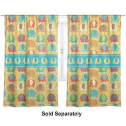 Cute Elephants Curtain Panel - Custom Size