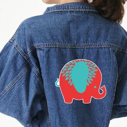 Cute Elephants Twill Iron On Patch - Custom Shape - 2XL - Set of 4