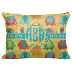 Cute Elephants Decorative Baby Pillowcase - 16"x12" (Personalized)