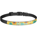 Cute Elephants Dog Collar - Large (Personalized)