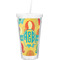 Cute Elephants Double Wall Tumbler with Straw (Personalized)