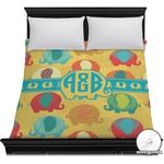 Cute Elephants Duvet Cover - Full / Queen (Personalized)