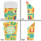 Cute Elephants French Fry Favor Box - Front & Back View