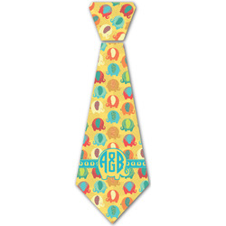 Cute Elephants Iron On Tie - 4 Sizes w/ Couple's Names