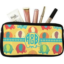 Cute Elephants Makeup / Cosmetic Bag - Small (Personalized)