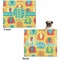 Cute Elephants Microfleece Dog Blanket - Large- Front & Back