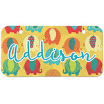 Cute Elephants Mini/Bicycle License Plate (2 Holes) (Personalized)