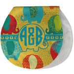 Cute Elephants Burp Pad - Velour w/ Couple's Names