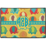 Cute Elephants Door Mat - 36"x24" (Personalized)