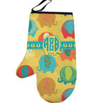 Cute Elephants Left Oven Mitt (Personalized)