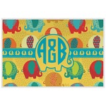 Cute Elephants Laminated Placemat w/ Couple's Names