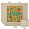 Cute Elephants Reusable Cotton Grocery Bag - Front & Back View