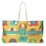 Cute Elephants Large Tote Bag with Rope Handles (Personalized)