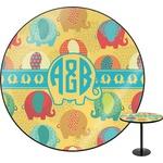 Cute Elephants Round Table (Personalized)