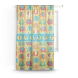 Cute Elephants Sheer Curtain - 50"x84"
